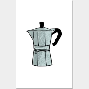 Moka Pot Art Print | Essential Decor for Cafeterias and Coffee Enthusiasts Posters and Art